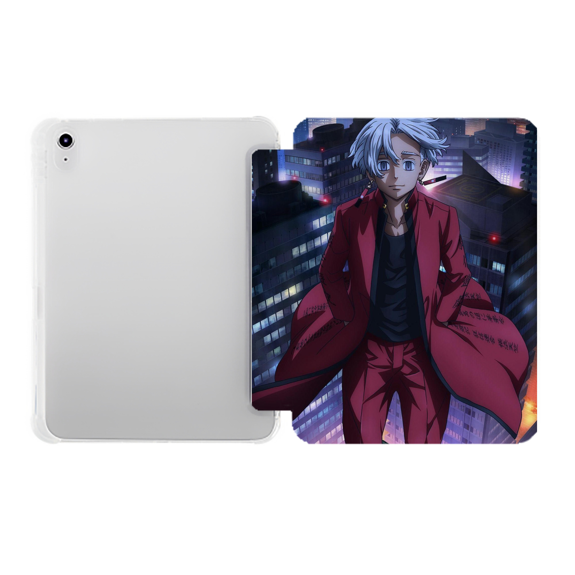（画像用） 東京リベンジャーズ Tokyo Revengers IPad ケース ペン収納付き 三つ折りスタンド PUレザー×シリコン 対応機種9.5/10.5/10.9インチ